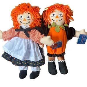 Vintage Raggedy Ann Andy Halloween Dolls set NEW